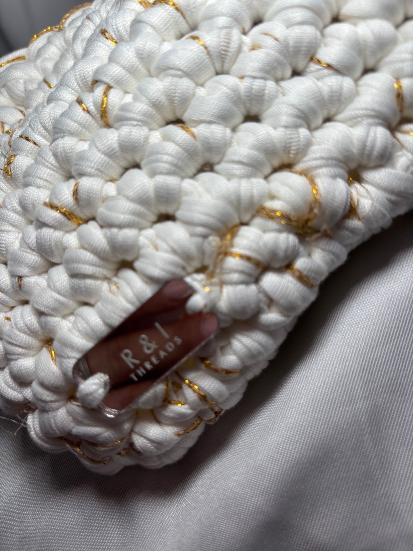 Maree Bag in Gold & White